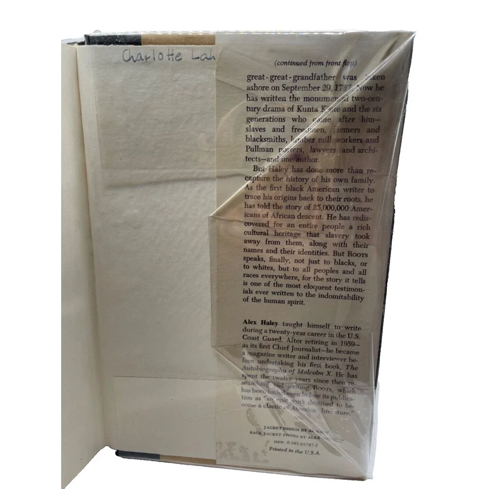 Vintage ROOTS by Alex Haley 1976 Hardback Book Dust Jacket First Print